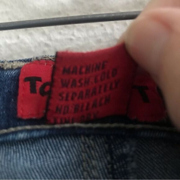 Too Hot lace up flare boho western hippie style denim jeans 10 - Picture 6 of 6